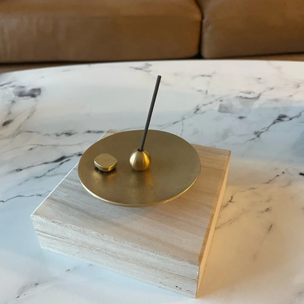 POJ Studio Gold Incense Holder Set, from Japan - Picture 7 of 10